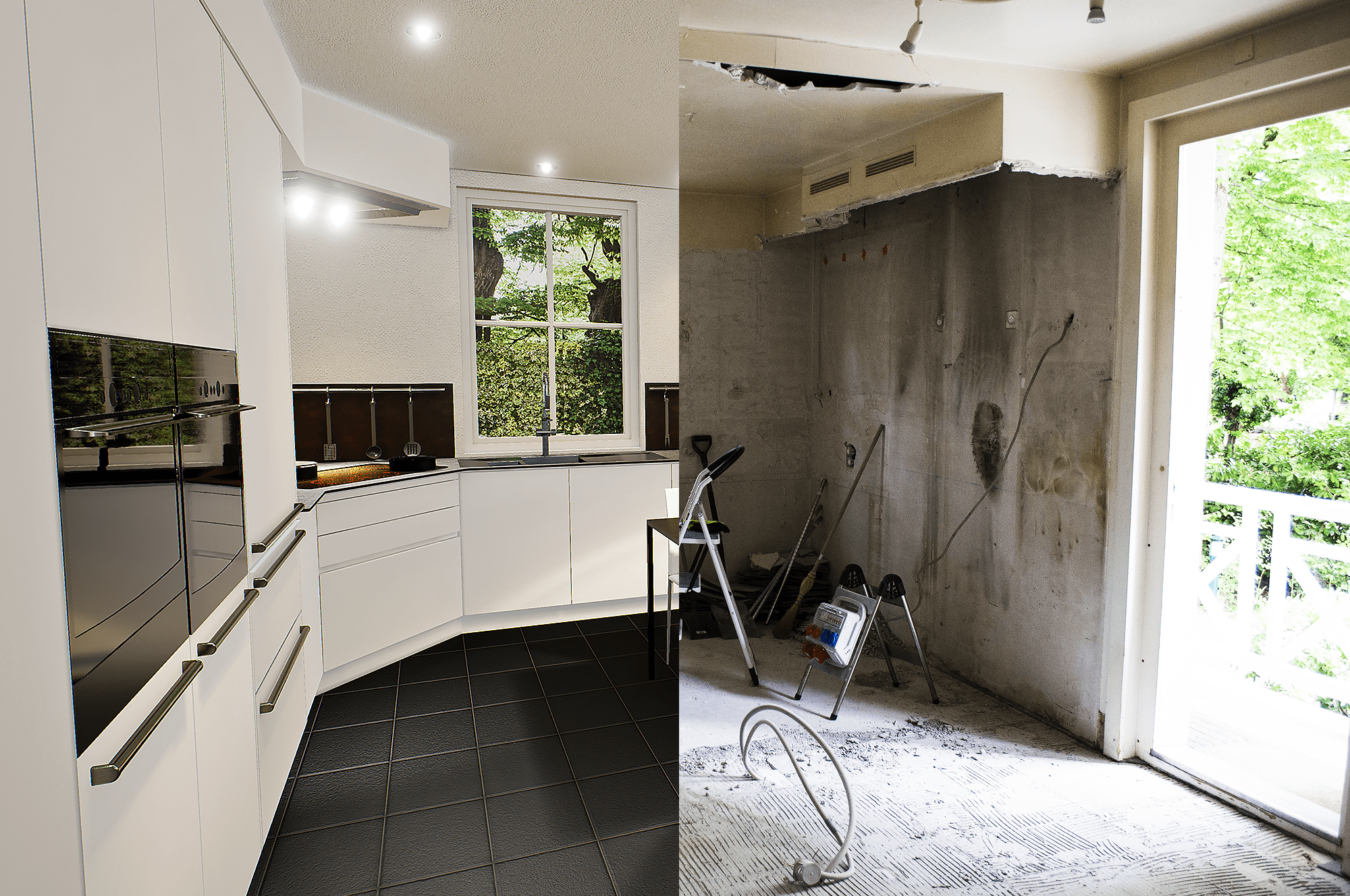 3D modeling - Before / after kitchen renovation