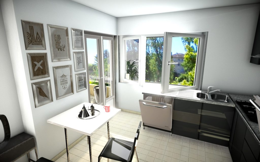 Modélisation 3D - Rendu 3D - Promotion immobilière - Projet immobilier Ecublens - Cuisine