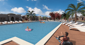 Modélisation 3D - Terrasse piscine - Rendu 3D - Promotion immobilière - Les Bougainvilliers