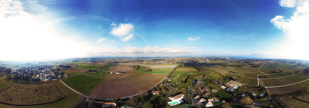 Panorama aérien - Drone - Villa à Denens