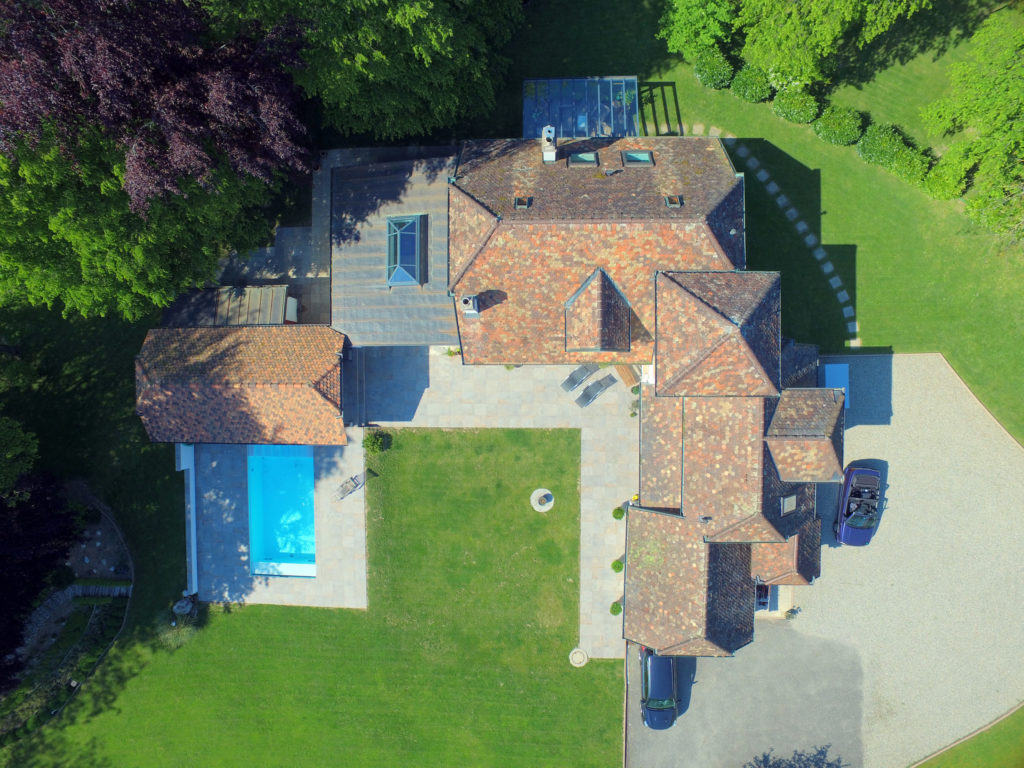 Vue aérienne - Drone - Villa à Denens