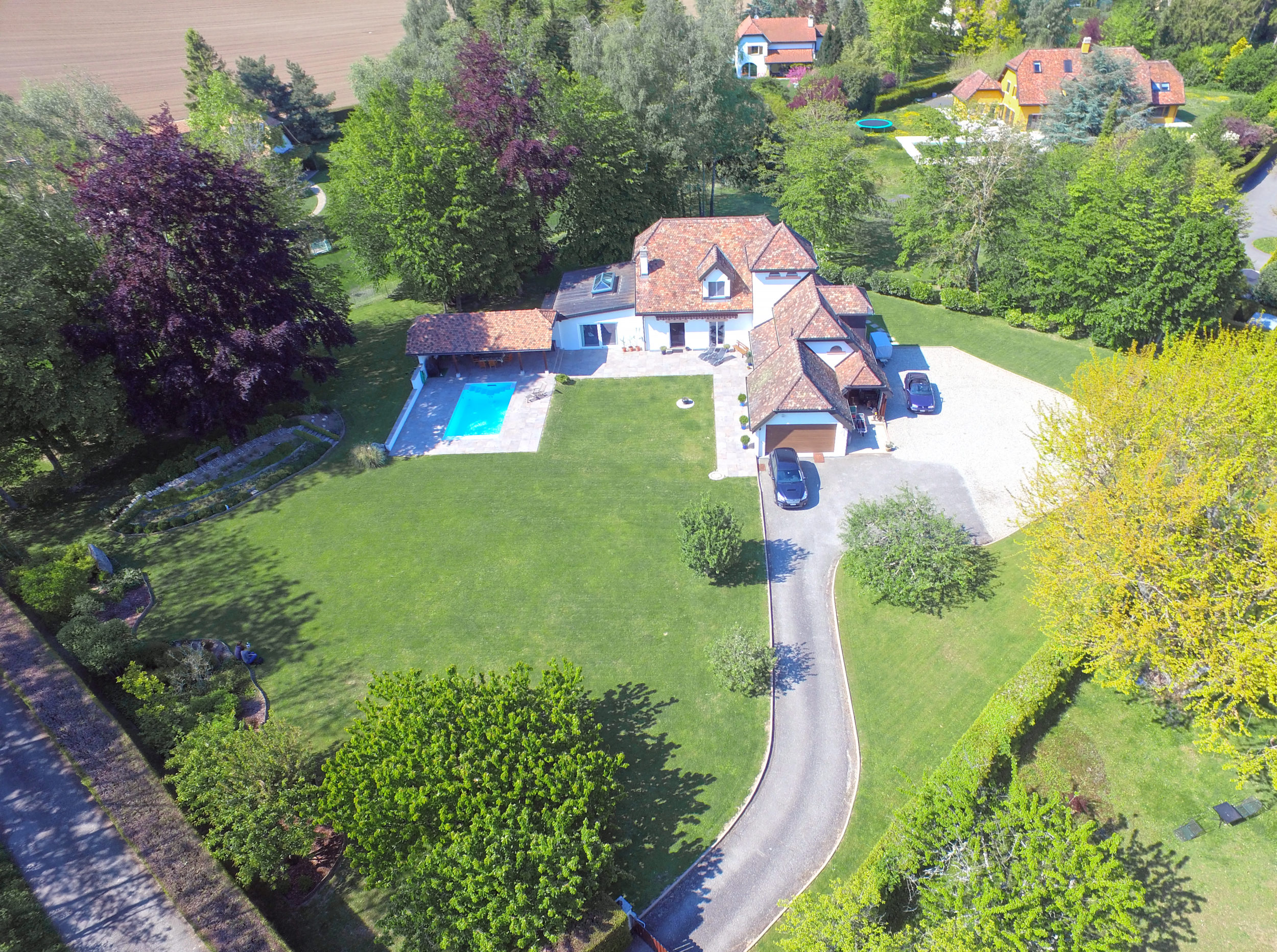 Aerial view - Drone - Villa in Denens