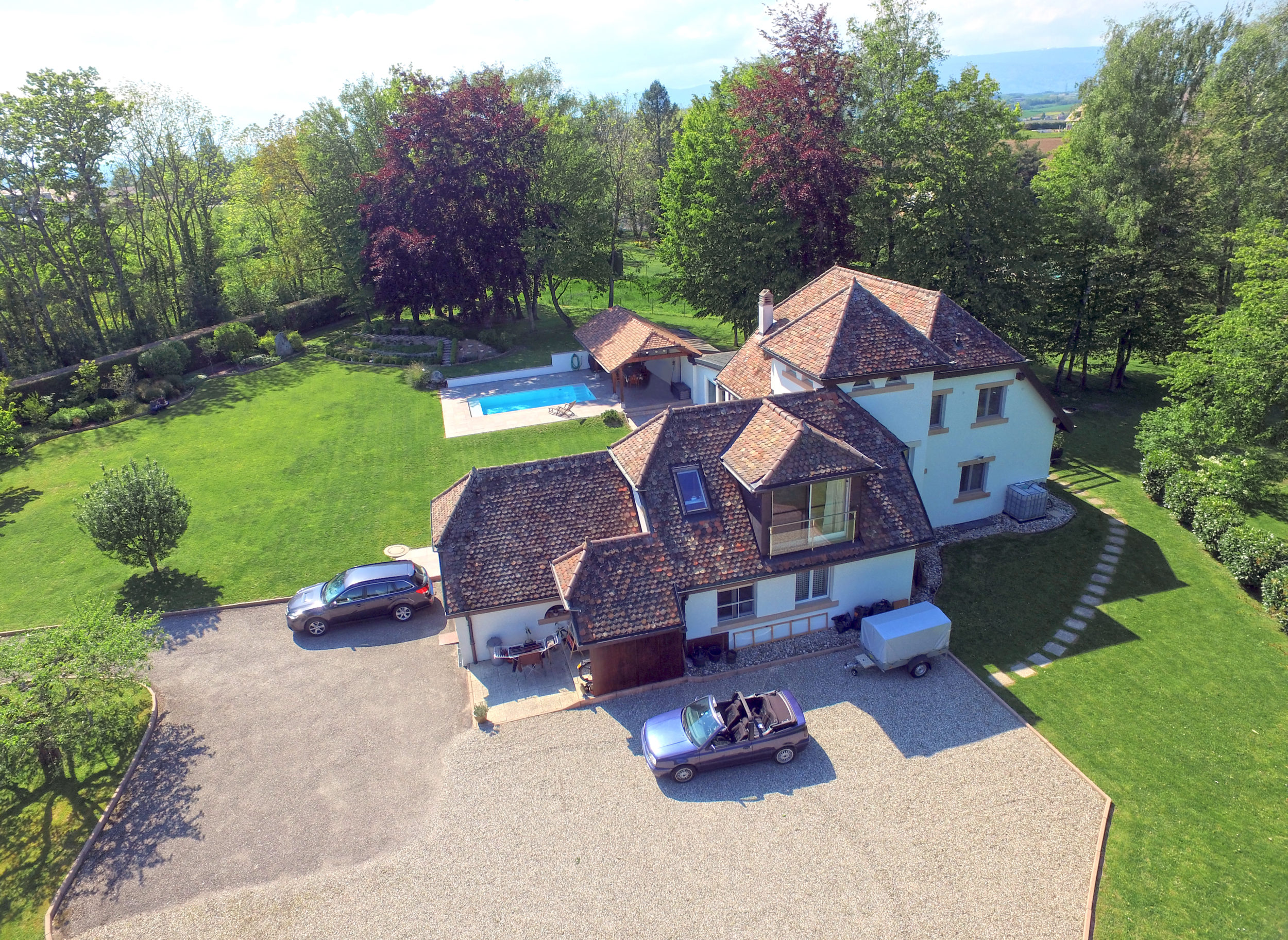 Aerial view - Drone - Villa in Denens