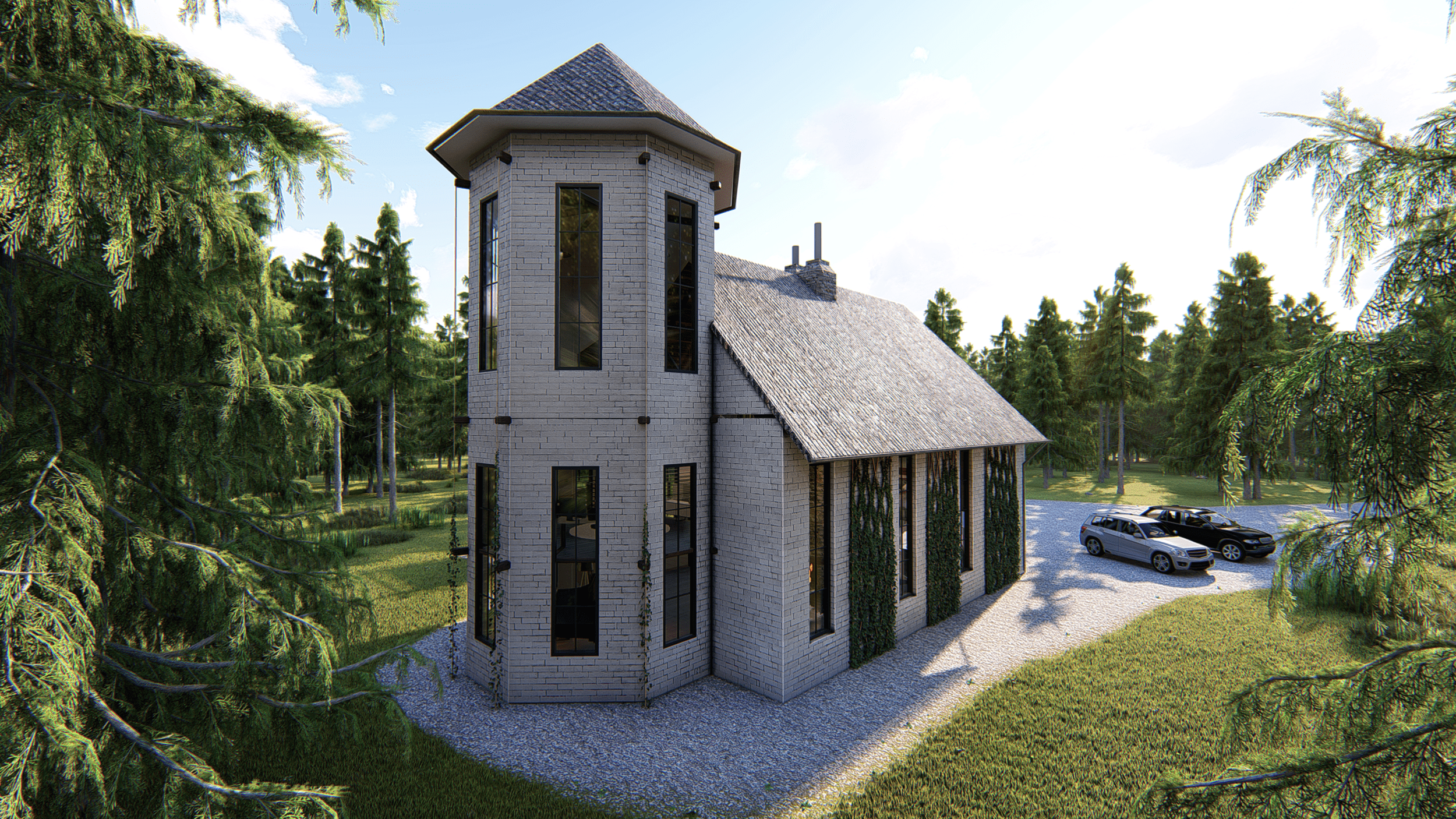 3D renderings - Exterior tower